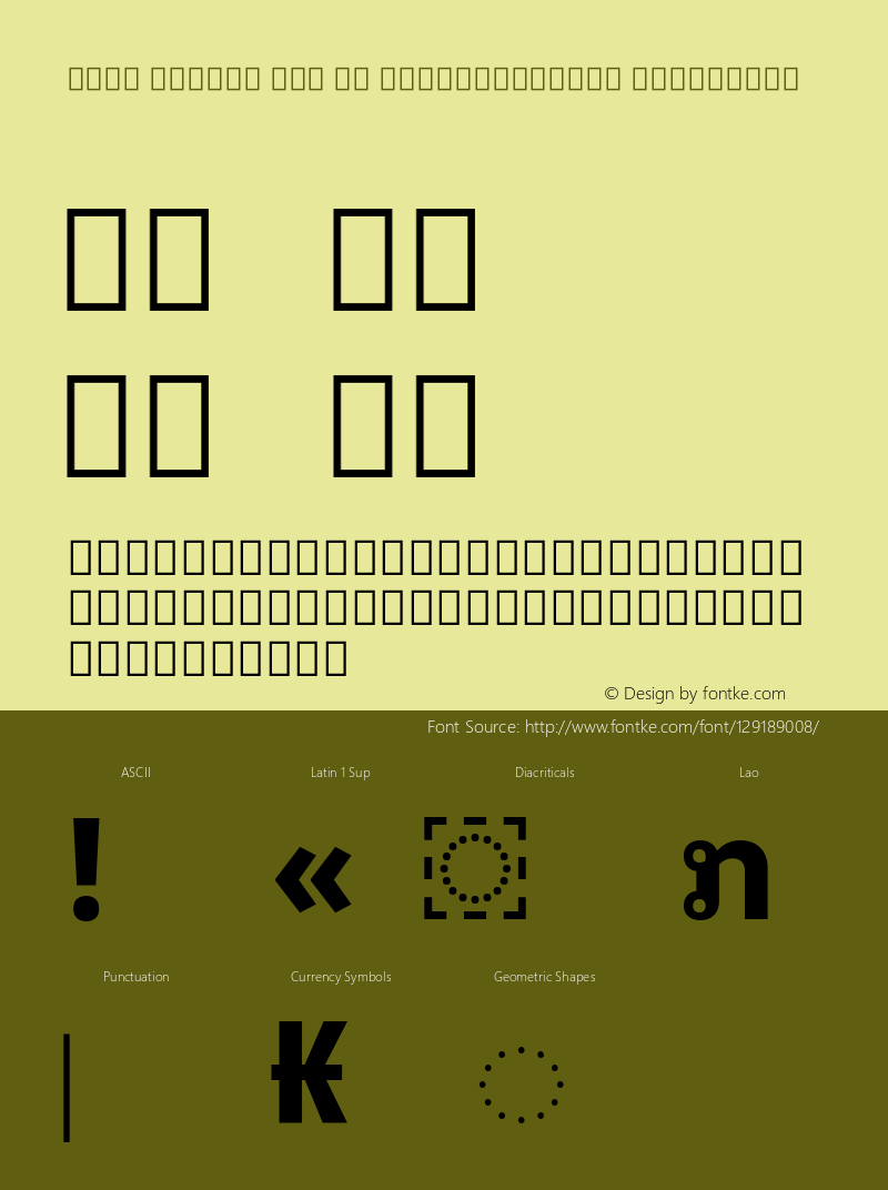 Noto Looped Lao UI SemiCondensed ExtraBold Version 1.00; ttfautohint (v1.8.3) -l 8 -r 50 -G 200 -x 14 -D lao -f none -a qsq -X 