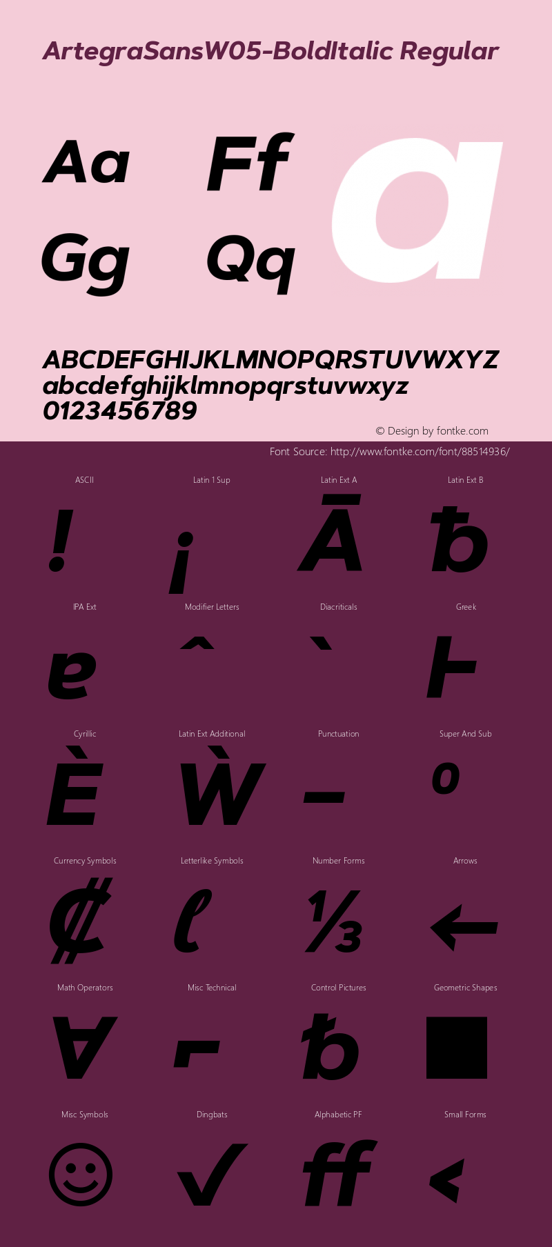 Artegra Sans W05 Bold Italic Version 1.004图片样张