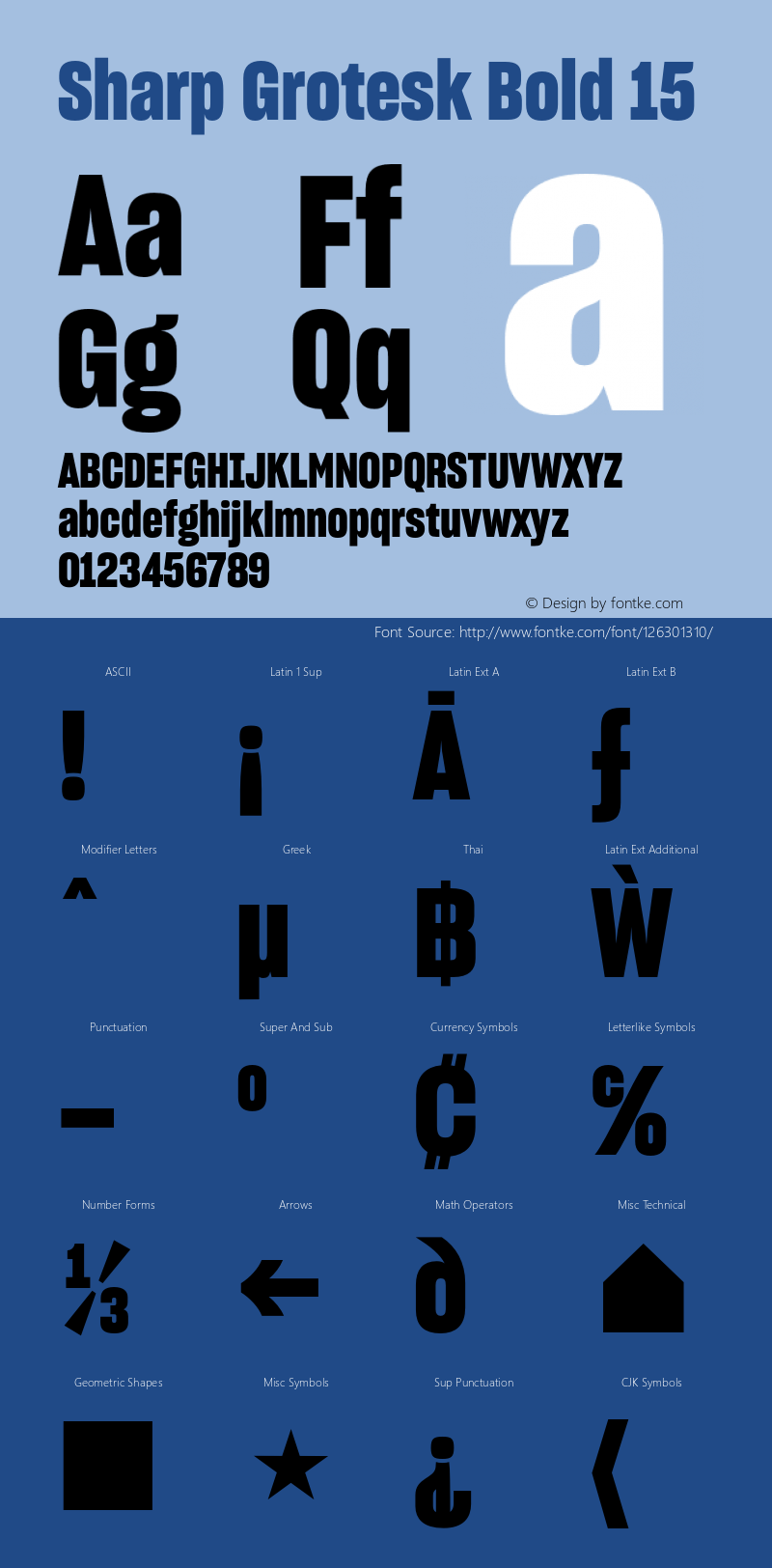 Sharp Grotesk Bold 15 Version 1.003图片样张