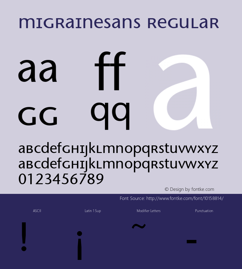 MigraineSans Regular 1.0图片样张