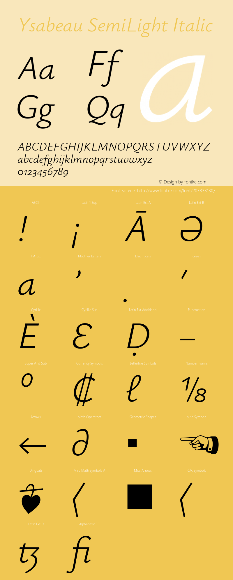 Ysabeau SemiLight Italic Version 0.025图片样张