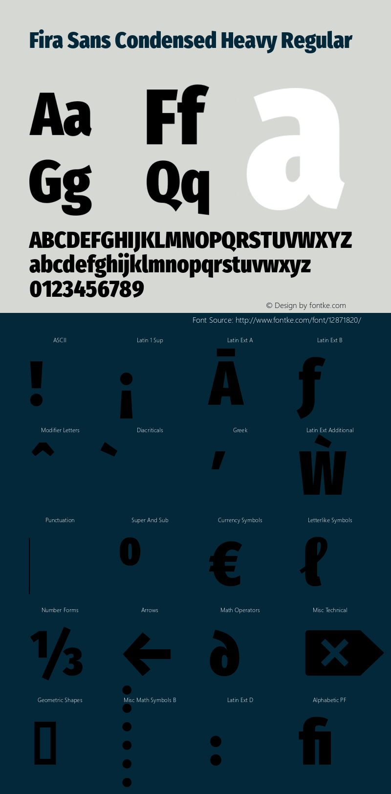 Fira Sans Condensed Heavy Regular Version 4.202;PS 004.202;hotconv 1.0.88;makeotf.lib2.5.64775图片样张