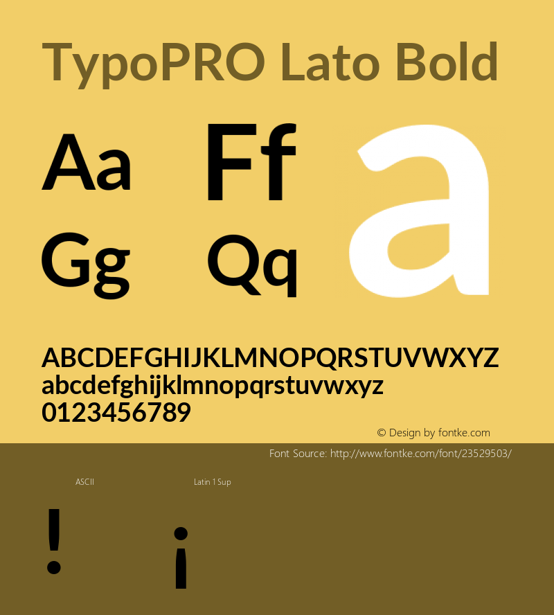 TypoPRO Lato Bold Version 2.015; 2015-08-06; http://www.latofonts.com/图片样张