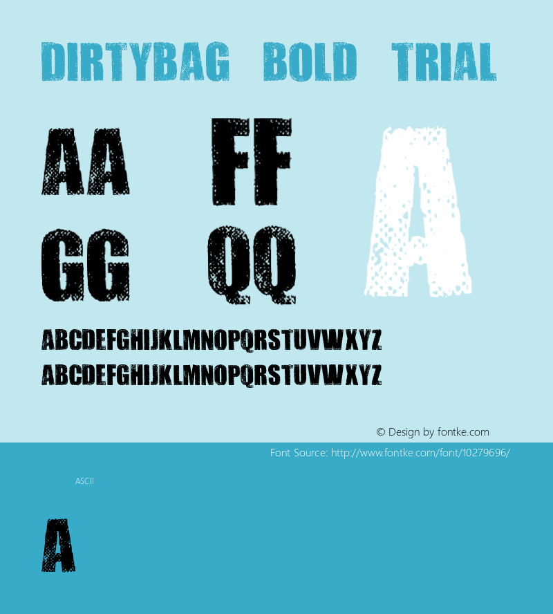 DIRTYBAG BOLD TRIAL Version 1.000图片样张