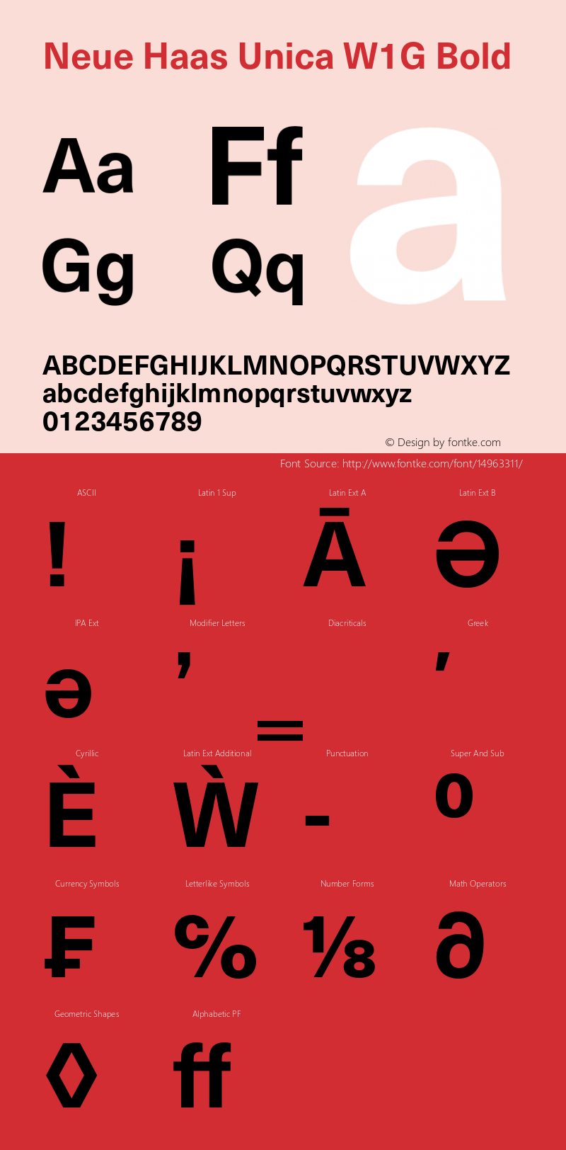 Neue Haas Unica W1G Bold Version 1.00图片样张