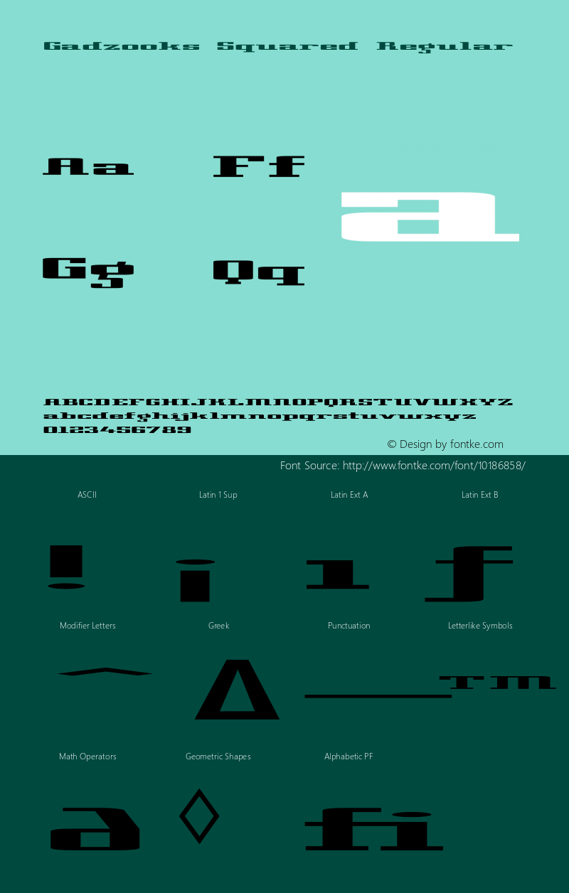 Gadzooks Squared Regular 001.001图片样张