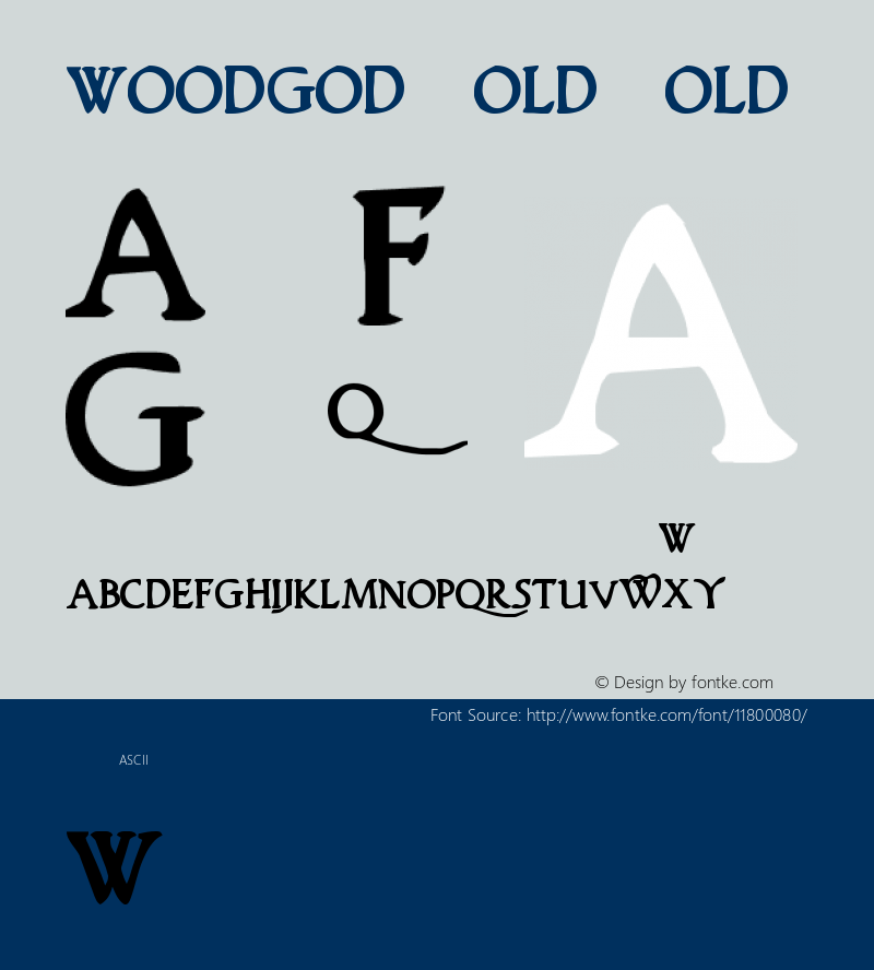 Woodgod Bold Bold Version 1.0; 2012图片样张