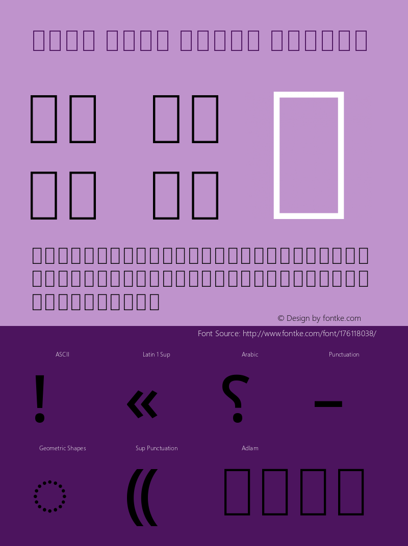 Noto Sans Adlam Medium Version 3.000图片样张