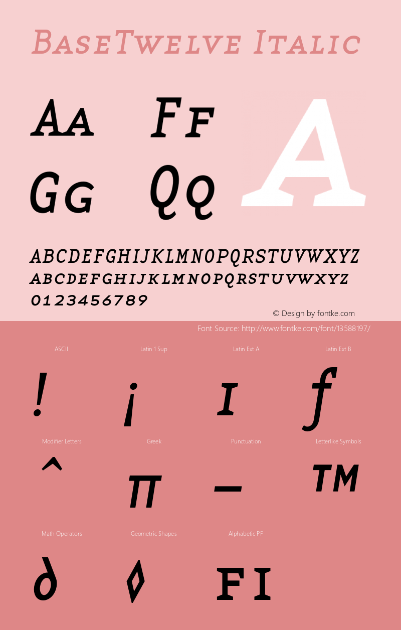 BaseTwelve Italic 001.000图片样张