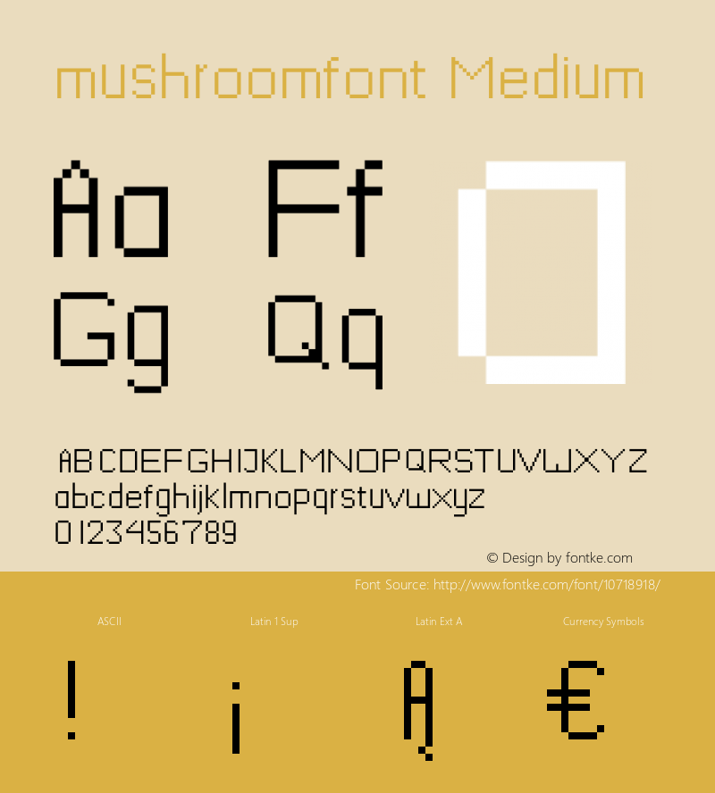 mushroomfont Medium Version 001.000图片样张