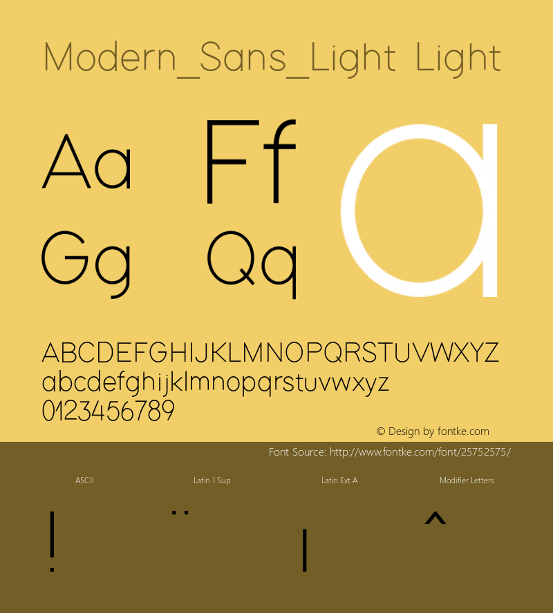 Modern_Sans_Light Version 1图片样张