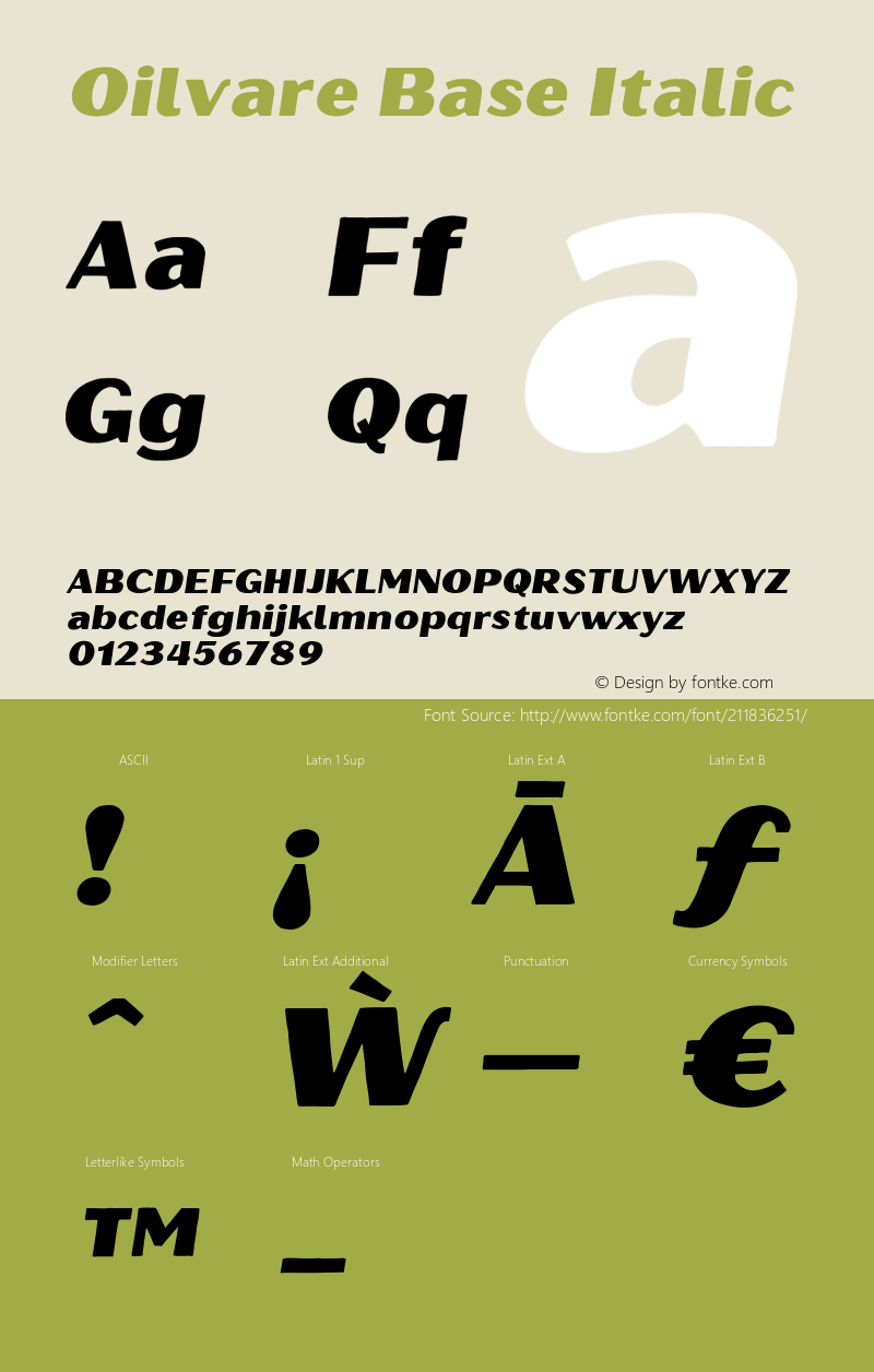 Oilvare Base Italic Version 1.000;PS 001.000;hotconv 1.0.70;makeotf.lib2.5.58329图片样张