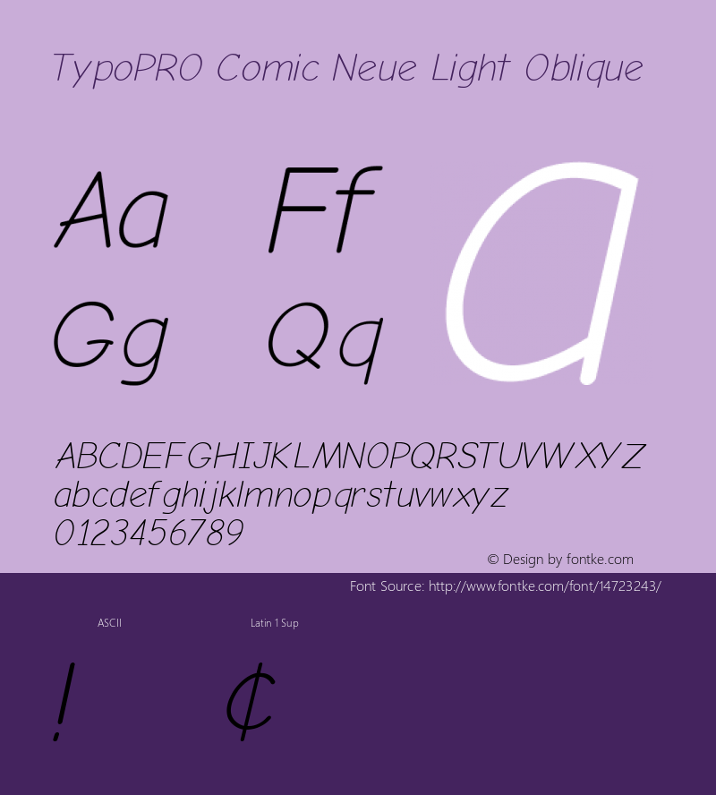 TypoPRO Comic Neue Light Oblique Version 1.000图片样张