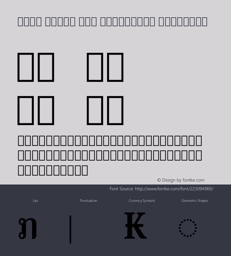 Noto Serif Lao Condensed SemiBold Version 2.000图片样张