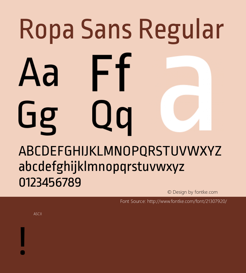 Ropa Sans Regular 图片样张