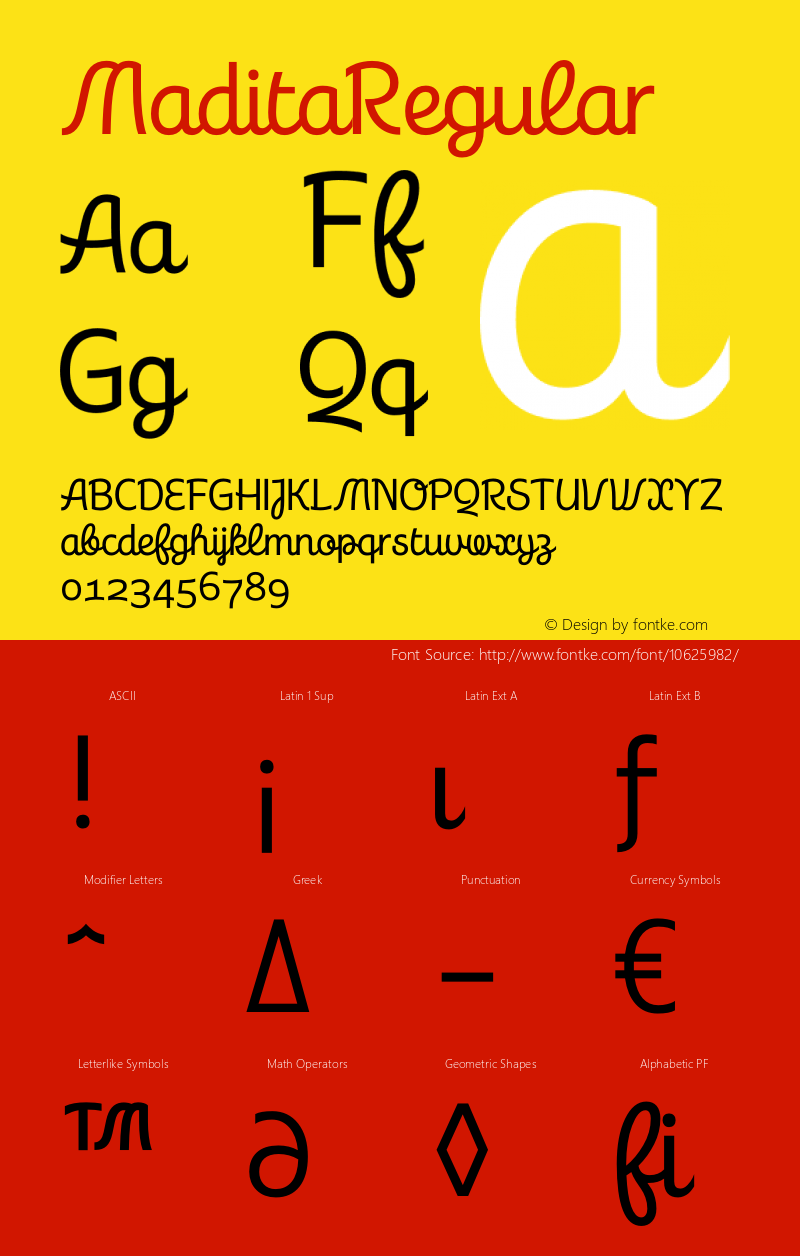 MaditaRegular ☞ Version 1.000;com.myfonts.hubertjocham.madita.regular.wfkit2.3APx图片样张