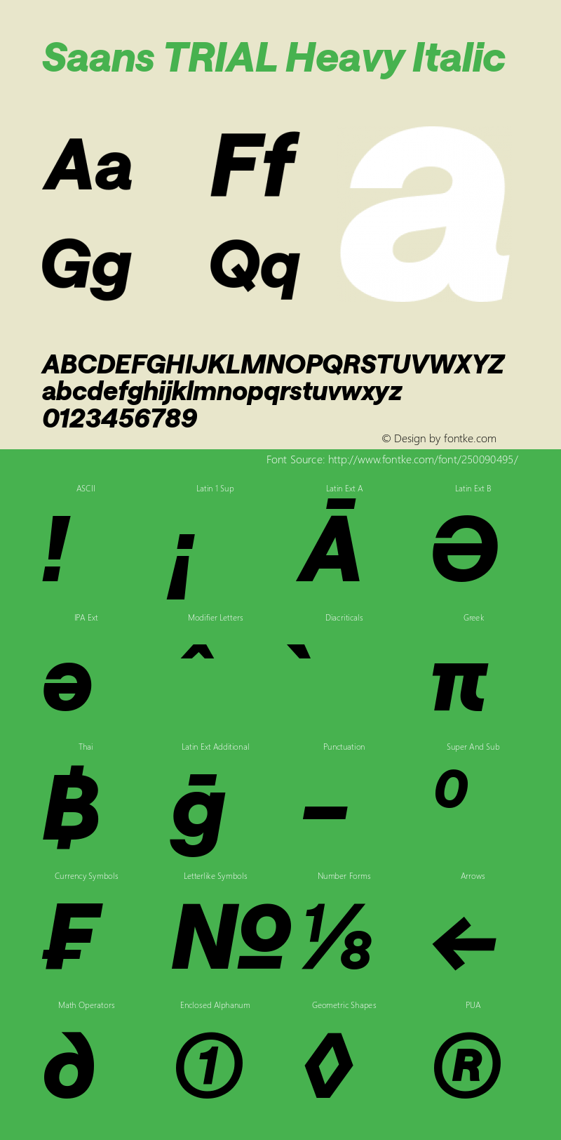 Saans TRIAL Heavy Italic Version 3.000;Glyphs 3.2 (3187)图片样张