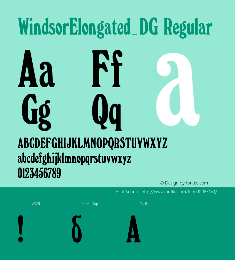 WindsorElongated_DG Regular Converted from H:\NEW\WNDE__DG.TF1 by ALLTYPE图片样张