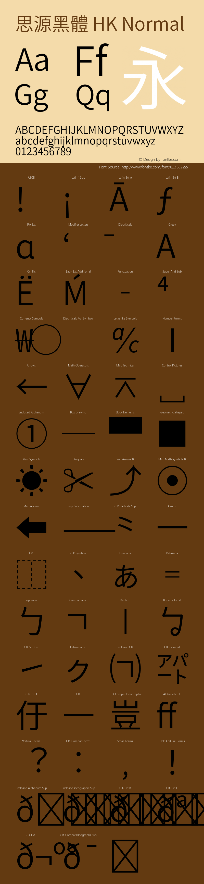 思源黑體 HK Normal 图片样张