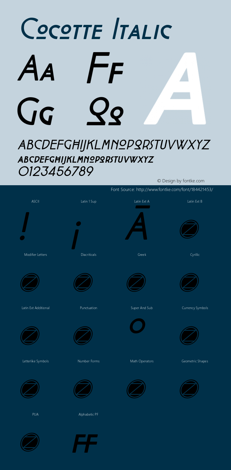 Cocotte Italic Version 2.1 | wf-rip by RD图片样张