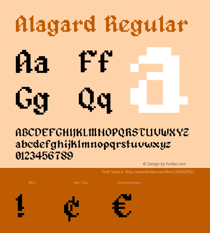 Alagard Version 1.0 Extracted by ASV http://www.buraks.com/asv图片样张