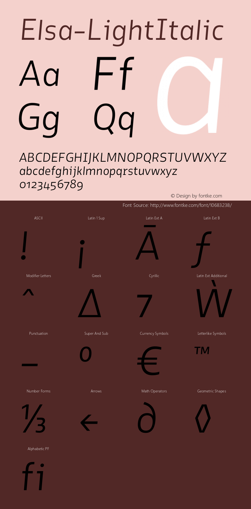 Elsa-LightItalic ☞ Version 1.000;com.myfonts.stereotypes.elsa.light-italic.wfkit2.3EqH图片样张