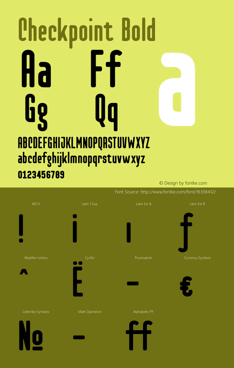 Checkpoint Bold Version 1.100;com.myfonts.easy.t26.checkpoint.bold.wfkit2.version.3yUe图片样张