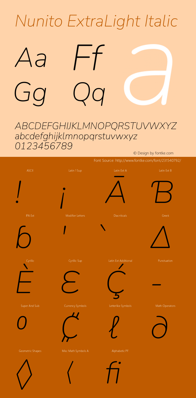 Nunito ExtraLight Italic Version 3.602图片样张