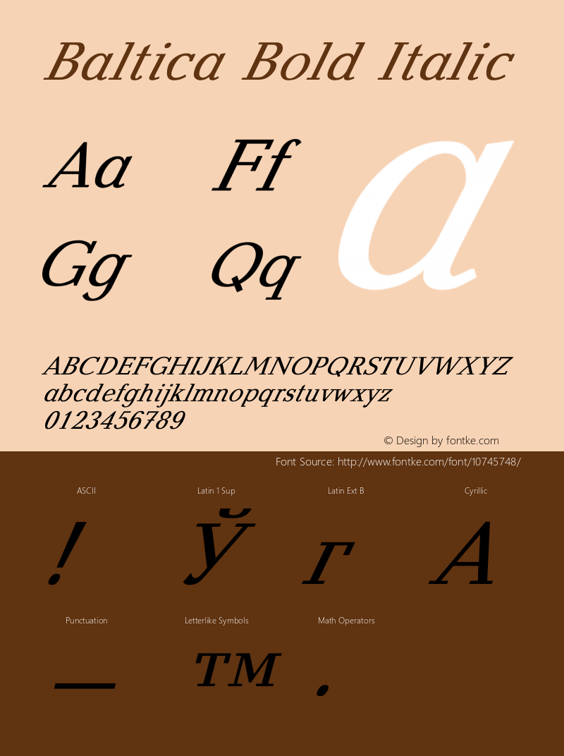 Baltica Bold Italic Converted from d:\windows\system\BLT56___.BF1 by ALLTYPE图片样张