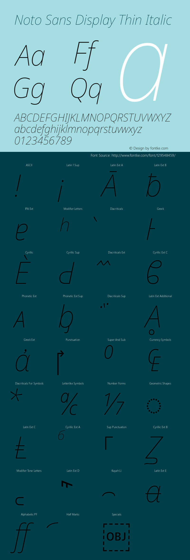 Noto Sans Display Thin Italic Version 2.003; ttfautohint (v1.8.3) -l 8 -r 50 -G 200 -x 14 -D latn -f none -a qsq -X 