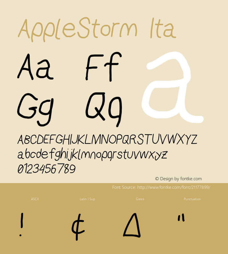 AppleStorm Regular Italic Version 1.0图片样张