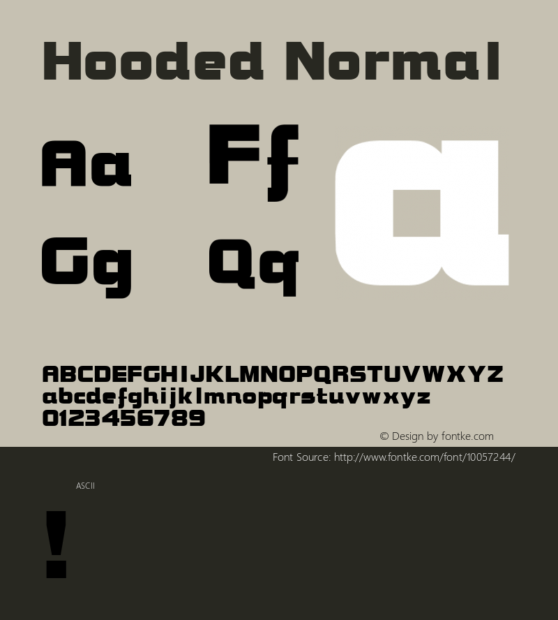 Hooded Normal 1.0 Tue Oct 04 13:53:35 1994图片样张