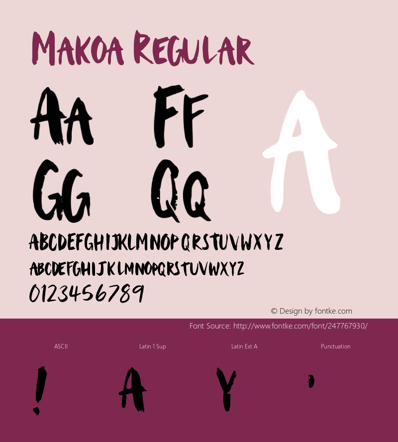 Makoa Version 1.002;Fontself Maker 3.3.0图片样张