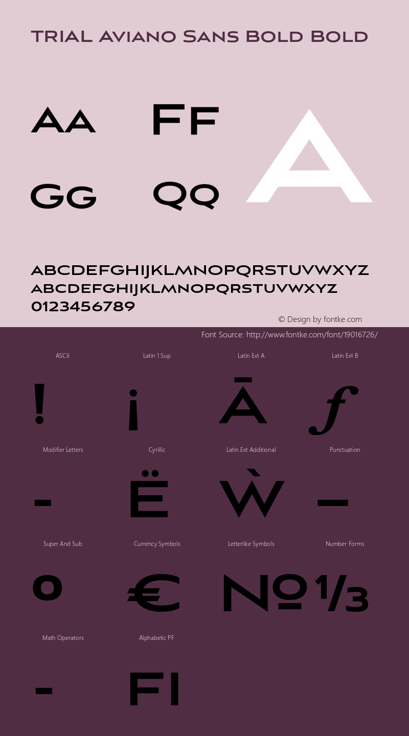 TRIAL Aviano Sans Bold Bold 1.000图片样张