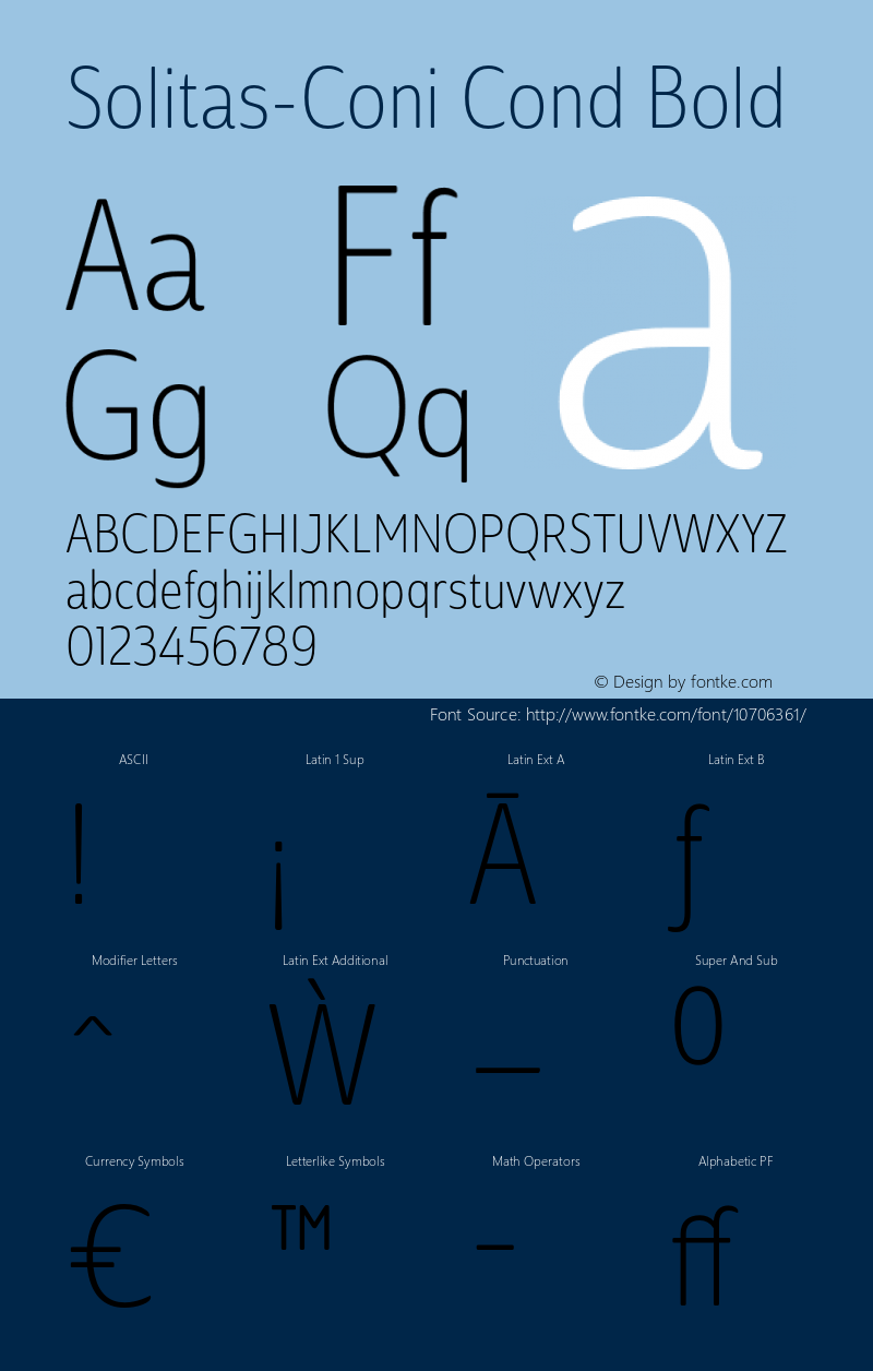 Solitas-Coni Cond Bold 1.000;com.myfonts.easy.insigne.solitas.con-thin.wfkit2.version.4oe9图片样张