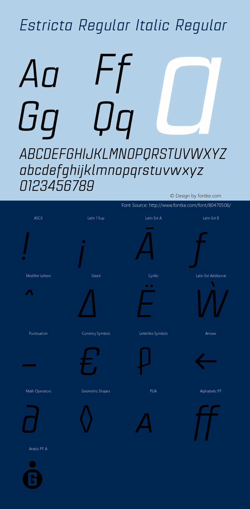 EstrictaRegularItalic Version 001.001图片样张