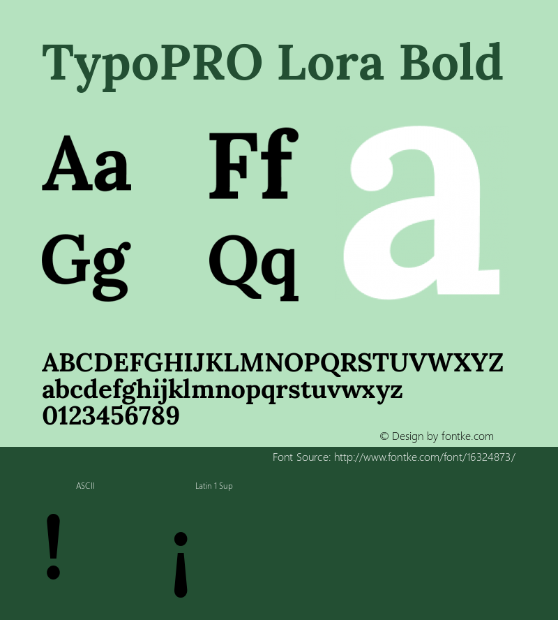 TypoPRO Lora Bold Version 1.014图片样张