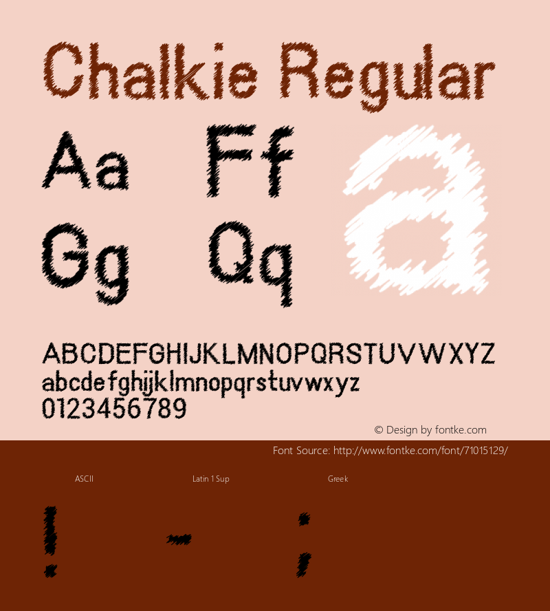 Chalkie Version 1.00;July 27, 2020;FontCreator 11.5.0.2427 64-bit图片样张