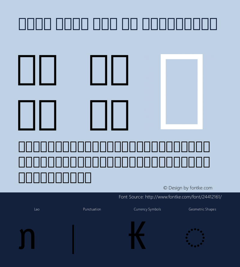 Noto Sans Lao UI Condensed Version 2.000图片样张