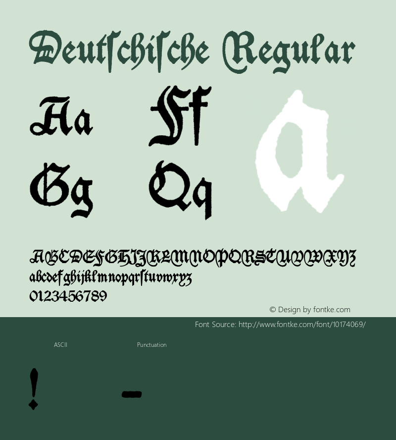 Deutschische Regular Macromedia Fontographer 4.1 5.9.2006图片样张