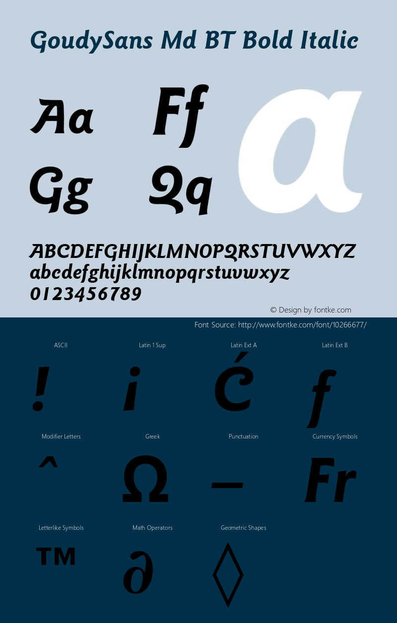 GoudySans Md BT Bold Italic mfgpctt-v1.59 Friday, March 5, 1993 11:41:26 am (EST)图片样张