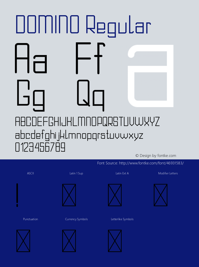 DOMINO Version 1.002;Fontself Maker 3.0.0-3图片样张