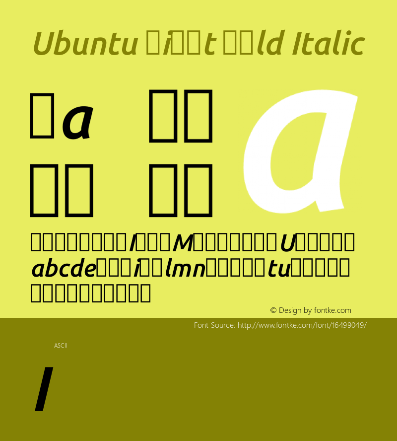 Ubuntu Light Bold Italic Version 0.80图片样张