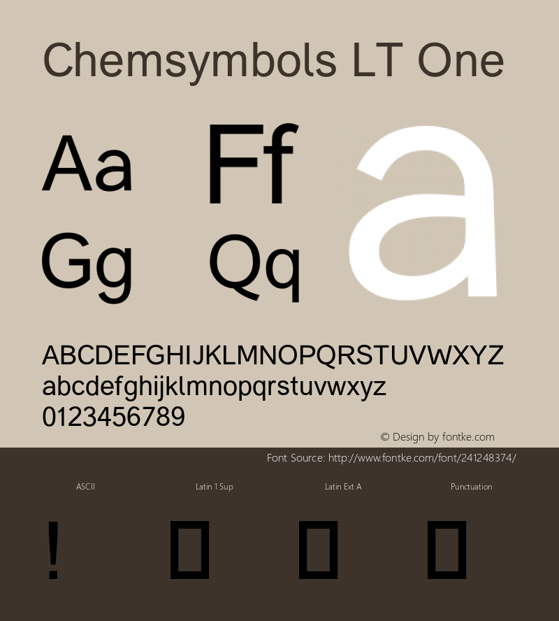 Chemsymbols LT One Version 1.001图片样张