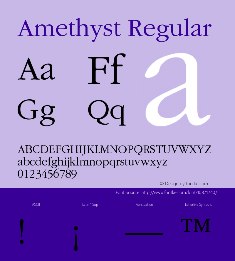 Amethyst Regular Version 0.0图片样张
