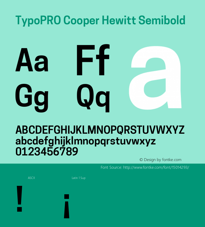 TypoPRO Cooper Hewitt Semibold 1.000图片样张