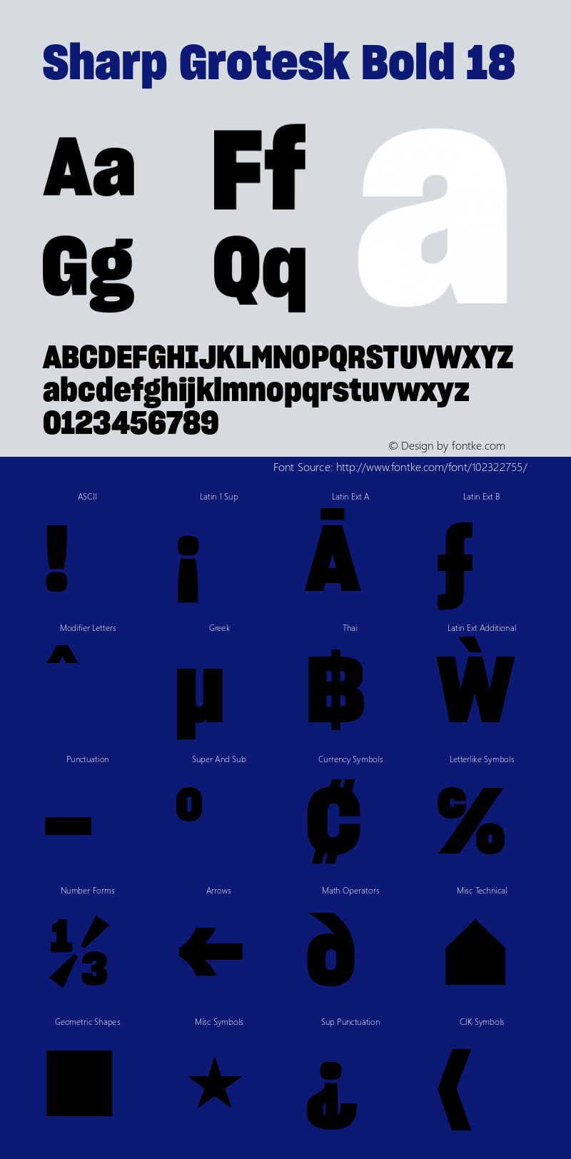 Sharp Grotesk Bold 18 Version 1.003图片样张