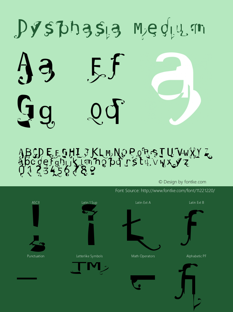 Dysphasia Medium Version 001.000图片样张