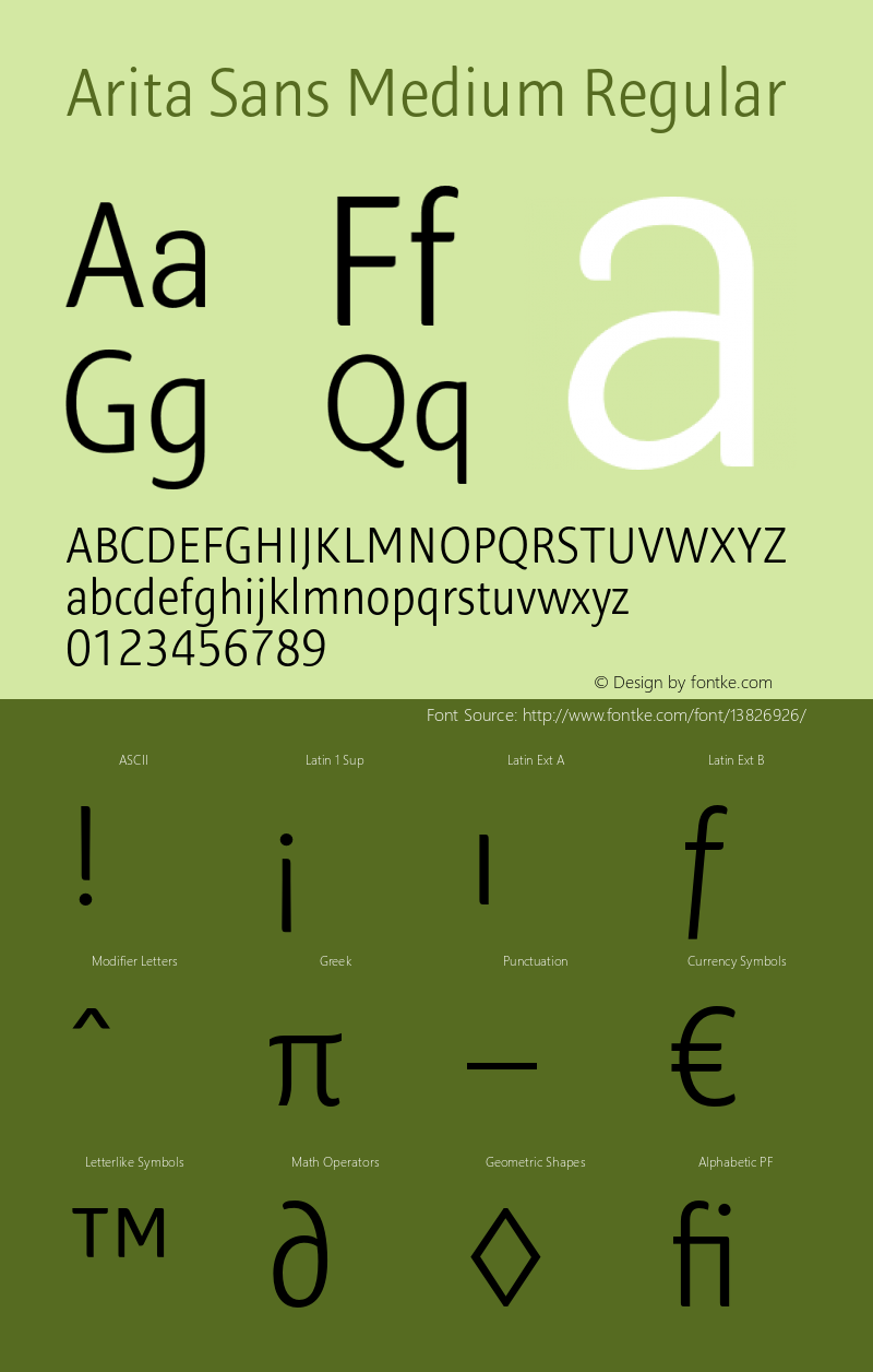Arita Sans Medium Regular Version 1.000;PS 001.000;hotconv 1.0.56;makeotf.lib2.0.21325图片样张