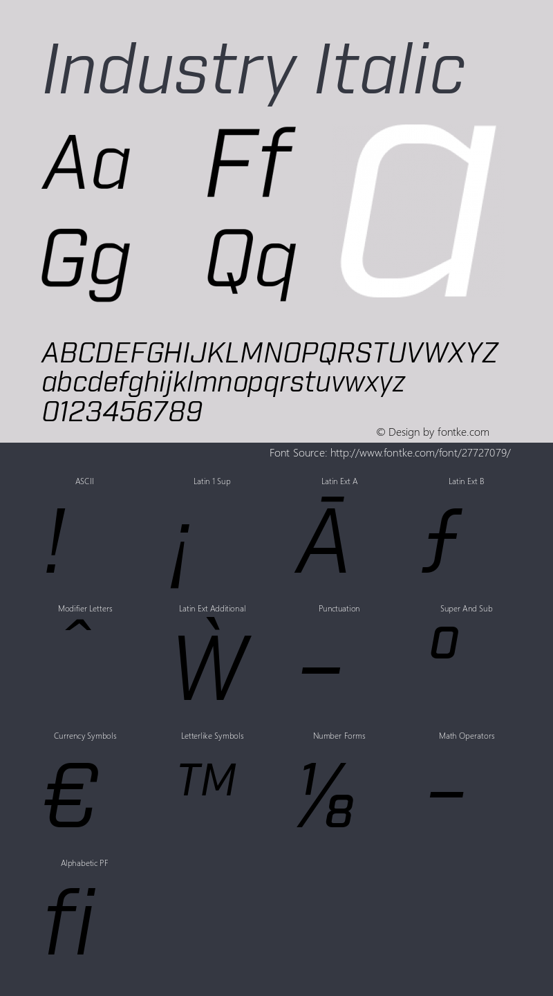 Industry-BookItalic Version 1.001;PS 001.001;hotconv 1.0.56图片样张